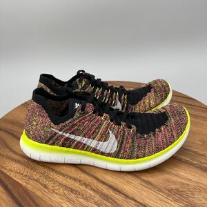 Nike Free RN Flyknit Shoes Womens Size 8 Rainbow Running Training Walking Gym
